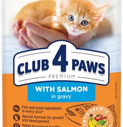 club 4 paws kitten zalm in jus